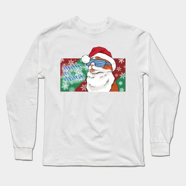 Christmas cat Long Sleeve T-Shirt by MrsOuroboros